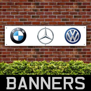 BMW Mercedes Volkswagen PVC Banner