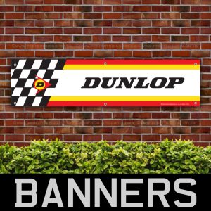 Dunlop Tyres Racing Flag PVC Banner