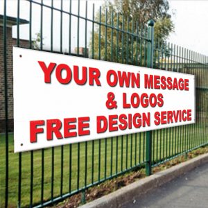 Your Own Message & Logos Free Design Service PVC Banner